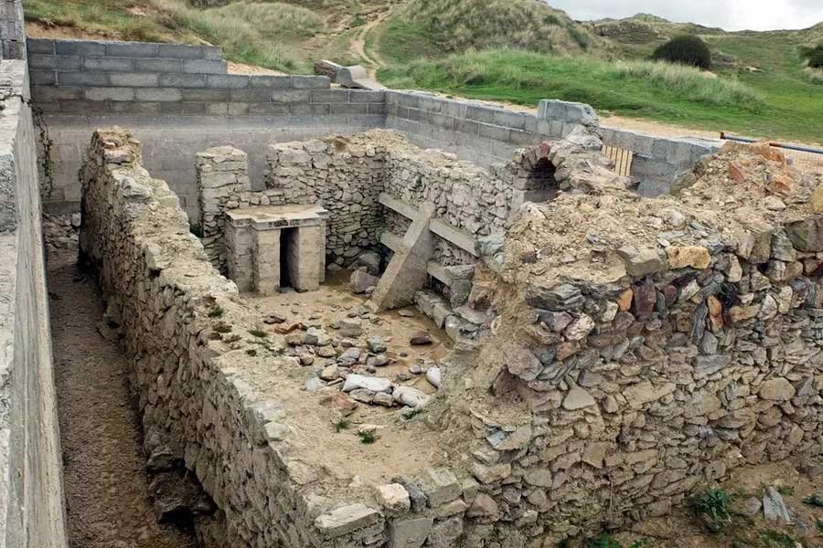 St. Piran's Oratory, a historic and religious site located in Perranporth