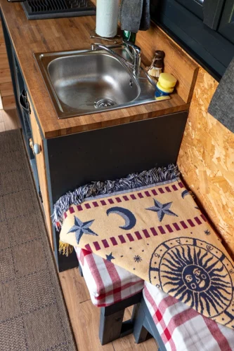 The Nook Shepherd Hut - kitchen sink