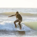 A man surfing in Cornwall